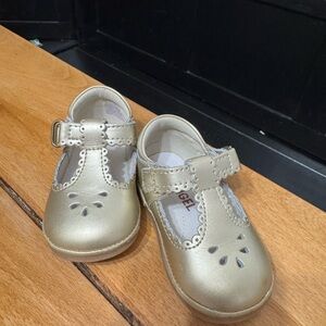 Gold Baby Shoes with Buckle